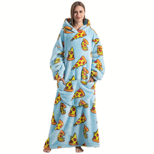 NNETM Oversized Fleece Blanket Hoodie with Sleeves-1
