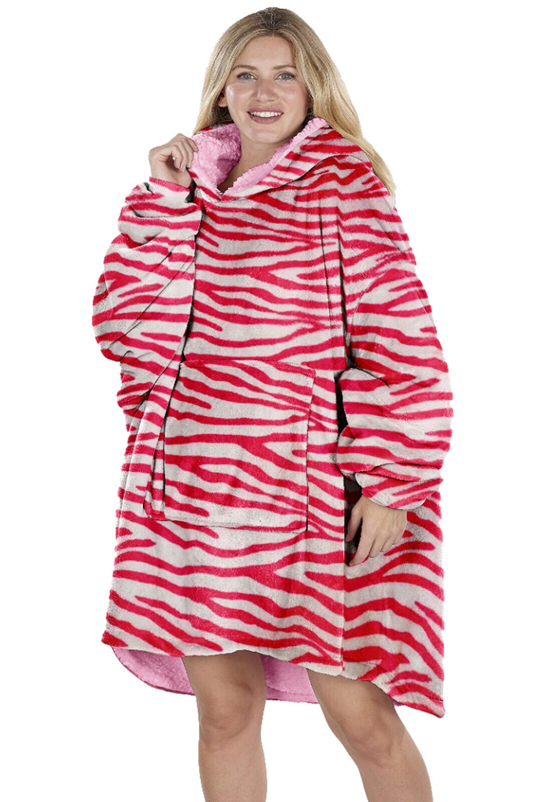 Extra Long Hoodie Blanket Oversized Soft Sherpa Fleece Giant Hooded Sweatshirt