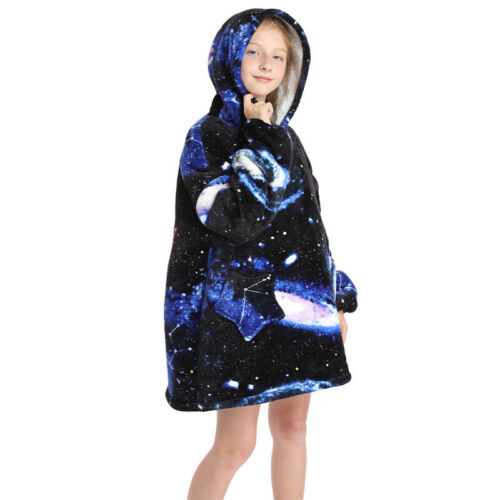 Giraffe Hoodie Blanket Oversized Plush Sherpa Fleece Sweatshirt Hooded Boys/Girls Kids