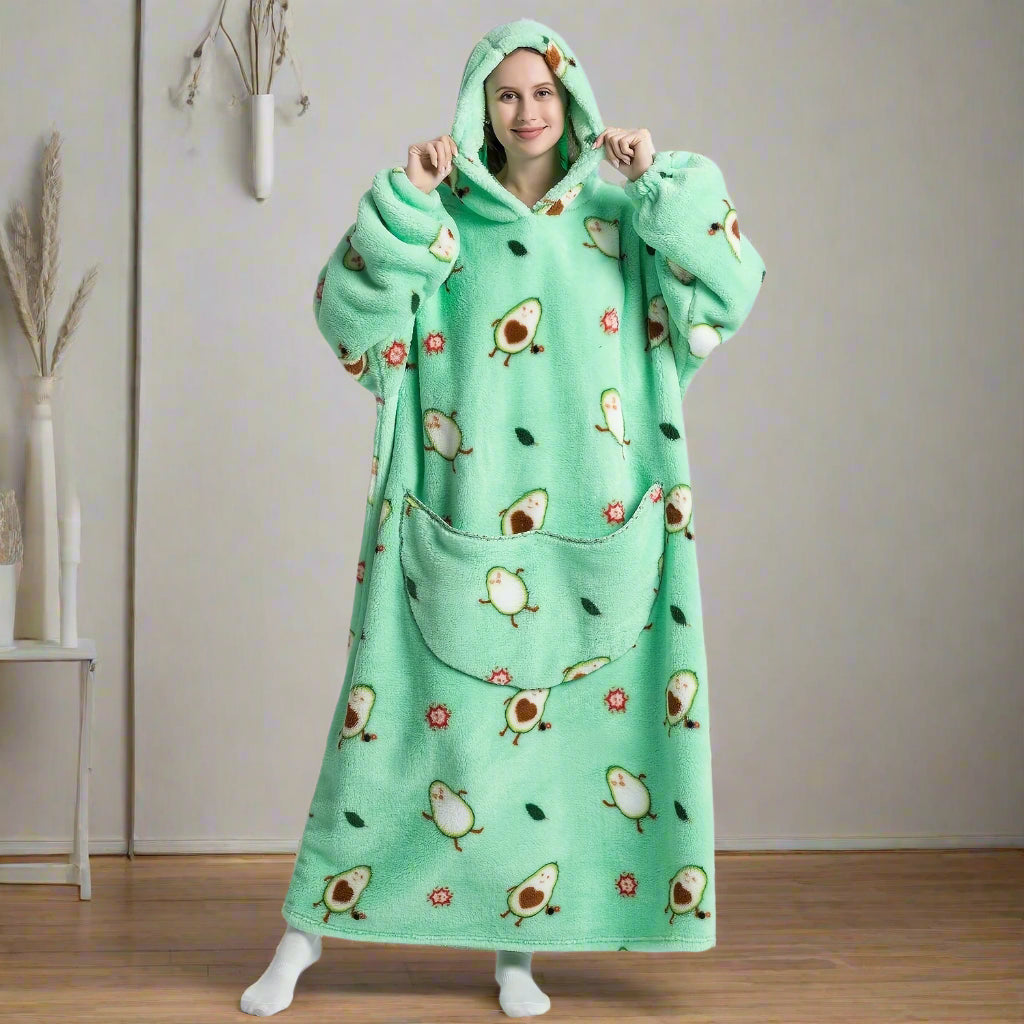 NNETM Sherpa Fleece Oversized Hoodie Blanket Sweatshirt-1
