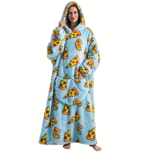 NNETM Oversized Fleece Blanket Hoodie with Sleeves-0