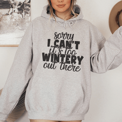 Sorry I Can't Its Too Wintery Out There Hoodie-0